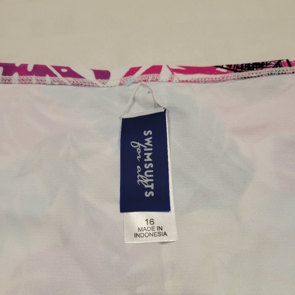 Swimsuits for All, Tankini Two Piece, Olive Palm Design, Size 16 - Picture 4 of 8